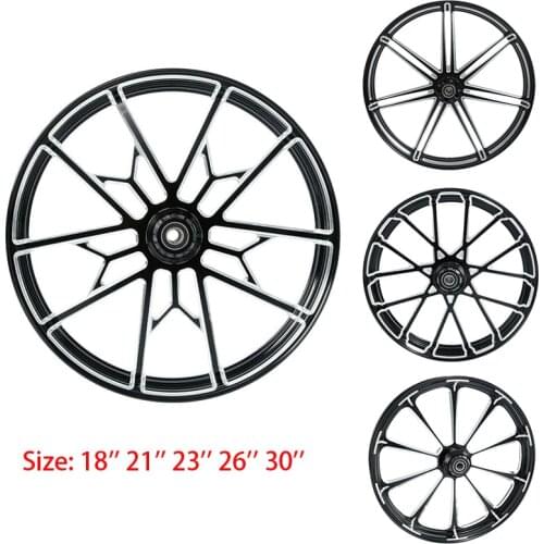 Motorcycle 18/21/23/26/30'' Front Wheel Rim Hub Single Disc For Harley Touring Road King Road Glide Street Glide 2008-2020