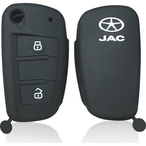 Silicone Key Cover Case Holder For JAC A13 A13RS Refine M3 V7 T6 Pickup Car Key Case Cover 2 Button Folding Keyring Protector