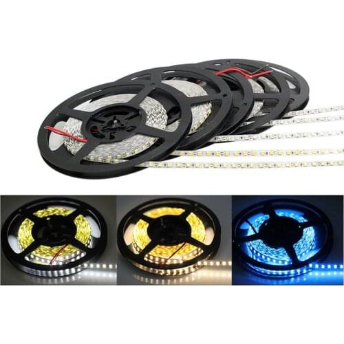 100m DC12V LED Strip 2835 5mm narrow strip 120leds/m 5m IP20 no waterproof 2835 LED strip white/warm white/blue/red/green