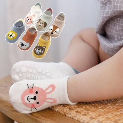 Spring Fall Cotton Baby Boys Girls Low Cut Ankle Socks Rubber Slip-Resistant Floor Socks Infant Kids Socks Spring Soft Skarpety