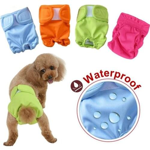 Waterproof Dog Physiological Pants Diaper Sanitary Washable Dog Shorts Panties Menstruation Underwear Briefs Jumpsuit For Dog