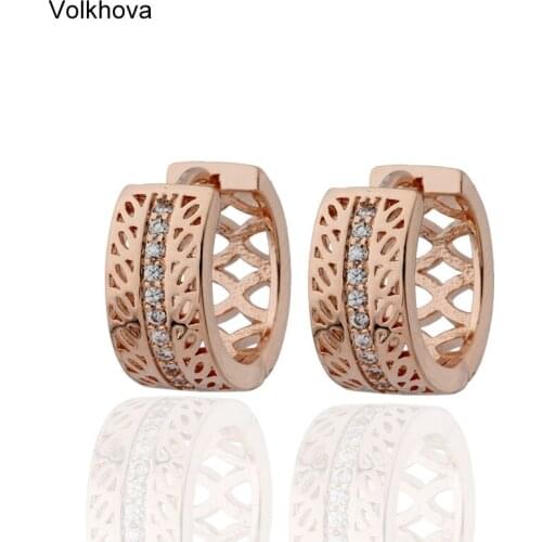 Ethnic Style Wedding Jewellery Hollow Earing for Women White AAA Crystal Hoop Earings Design Wedding Earring Brinco Bijoux