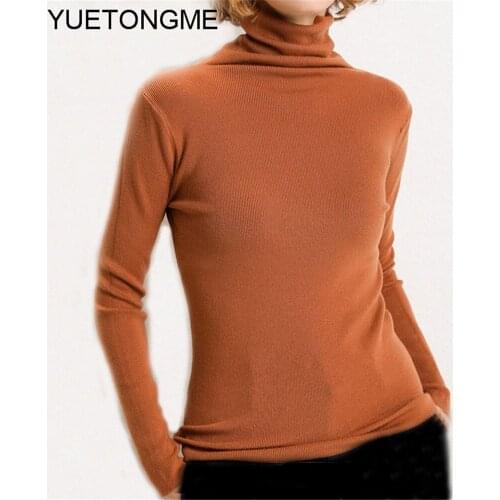 2020 winter fashion female long sleeve women solid color turtleneck sweater chic elegant ladies jumpers sweater pull femme SW106