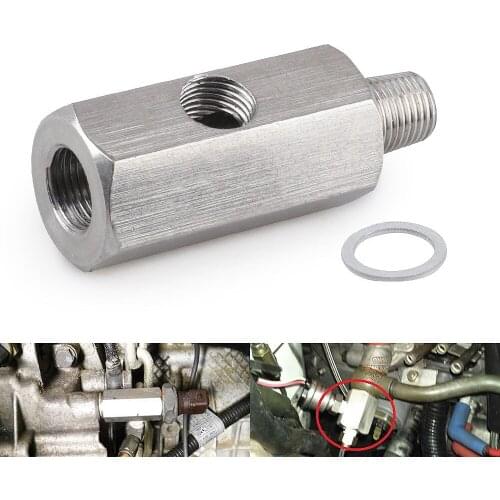 1/8'' BSPT NPT Oil Pressure Sensor Tee To Adapter Turbo Feed Line Gauge T Stainless Steel
