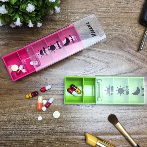 1Pc 5 Days Pill Medicine Box Weekly Tablet Holder Storage Organizer Container Case Pill Box Splitters 3 Colors