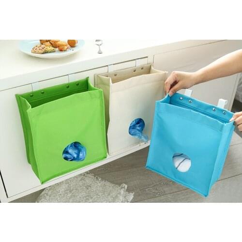 1PC Kitchen Cabinet Door Extraction Garbage Bag Oxford Storage Bag Bathroom Hanging Type Storage Organizer OK 0199