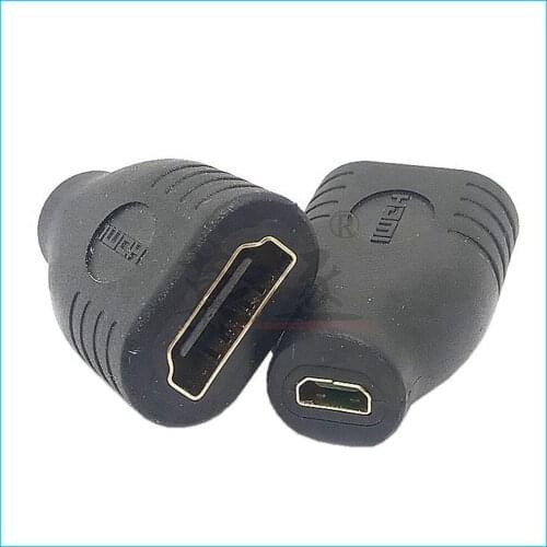 1PCS Micro HDMI-compatible Female to HDMI Female Cable Adapter Connector 1080P 1.4V