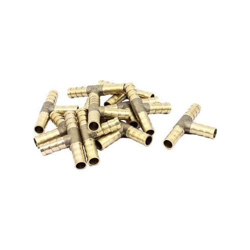 11Pcs 3 Way T-Shaped 8mm Tube Connector Brass Fuel Hose Barb Fittings