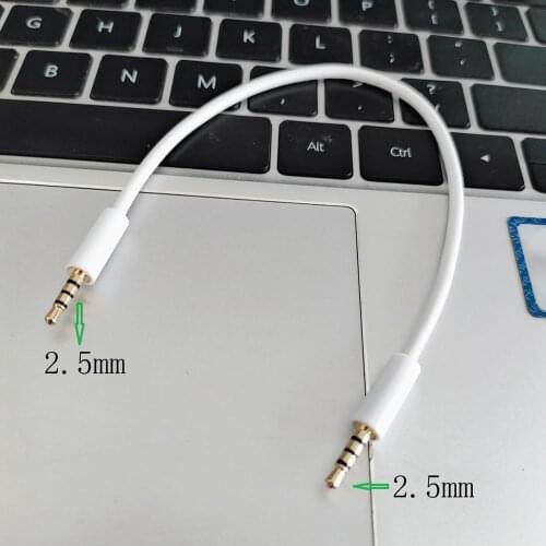 2.5mm Male to 2.5mm male 4 Pole Headphone Audio AUX Cable 20cm