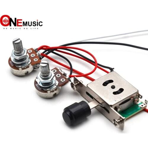 2 Pickups Wiring Harness Prewired/3-Way Switch 1T1V 500K Pots/for FD TL Replacement Guitar