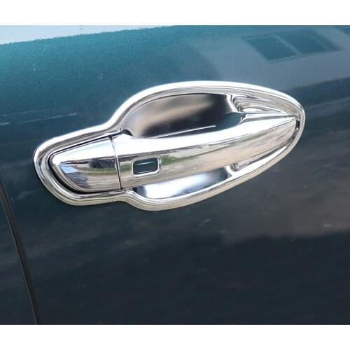 2017 Abs Car Door Handle Door Bowl Frame Trims for Peugeot 3008 5008 2019 2020 Accessories Chrome Styling Auto Car Stying
