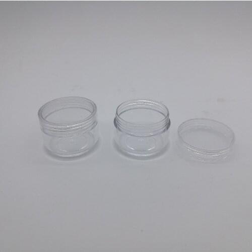 50pcs/lot 15g empty cream jar, clear plastic jar with screw cap