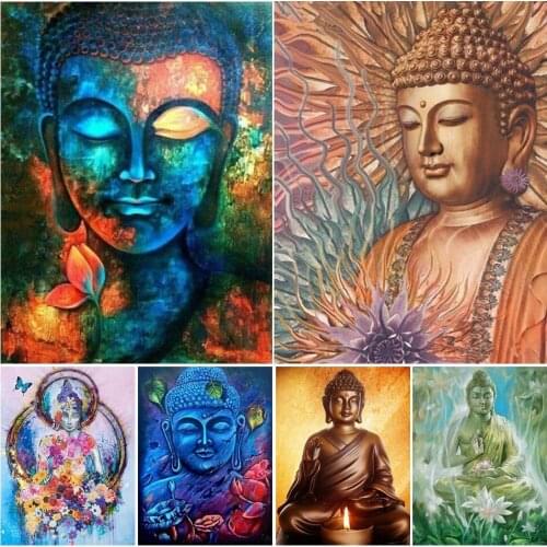 5D DIY Diamond Painting Full Square Buddha Cross stitch Diamond Embroidery Needlework Picture of Rhinestones Icon Diamond Mosaic