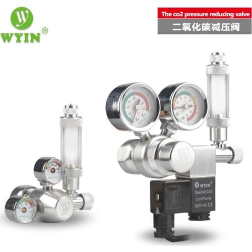 Aquarium CO2 Regulator with Check Valve Bubble Counter magnetic Solenoid Valve Aquarium Carbon dioxide pressure reducing valve