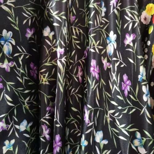 Satin Flower Fabric Glossy Soft Diy Lining Tilda Craft Poly Charmeuse