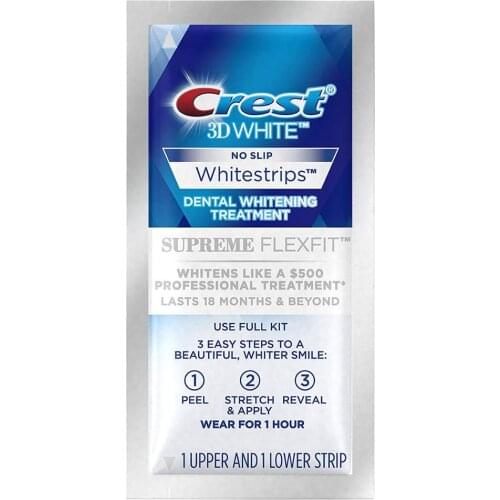 No Box Crest 3D Whitestrips Luxe Supreme Flex Fit 5/7/10/14 Treatments Dental Whitening Kit