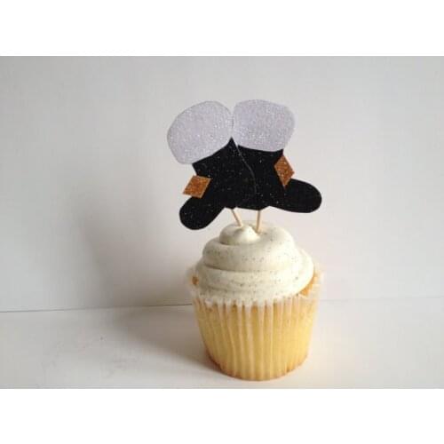 Glitter Santa Boots Christmas Cupcake Toppers Party Bachelorette birthday Wedding Bridal Shower Night food picks
