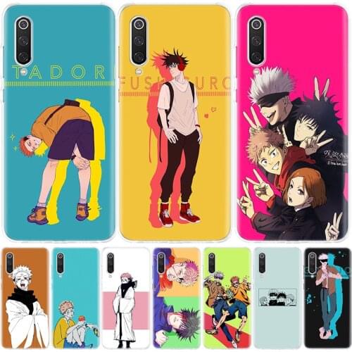 Japan Anime Jujutsu Kaisen Cute Phone Case for Xiaomi Note 10 Mi 10 9 8 CC9 5X 6X A1 A2 A3 9T Pocophone F1 Lite Pro idol Cover S