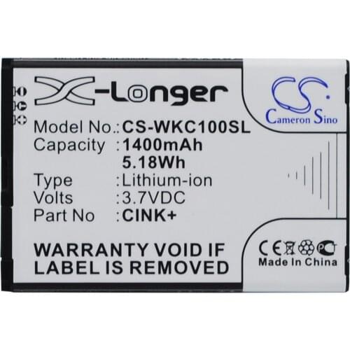 CS 1400mAh / 5.18Wh battery for Wiko Cink, Cink+ CINK