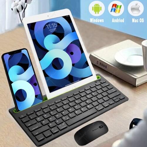 Dual Channel Keyboard with Slot Rechargeable Multi Device Switch Andriod IOS Universal Arabic Russian Spanish Korean Keyboard