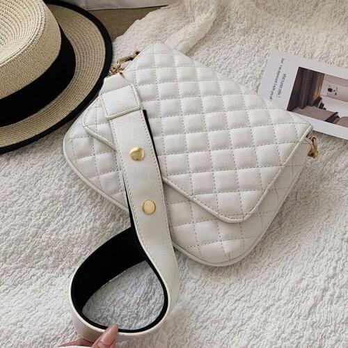 Elegant Female Square Crossbody Bag 2020 Fashion New Quality PU Leather Womens Designer Handbag Lattice Shoulder Messenger Bag