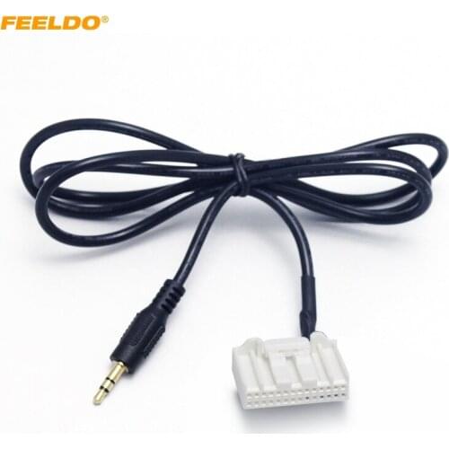 FEELDO 5Pcs Car 3.5mm Audio AUX 28PIN Wire Adapter Input Wire Cable For Toyota Camry/Corolla/Reiz/RAV4/Highlander #MX1740