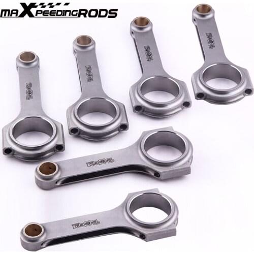 H Beam Conrods For Toyota 1JZ-GTE 1JZ-GE 1JZ Performance Connecting Rod ARP 2000 125.25mm Forged 4340 aircraft chrome