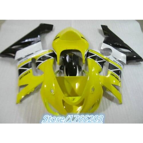 Customize fairings set for 05 06 Kawasaki Ninja ZX6R 2005 2006 new aftermarket 636 yellow black fairing Ning