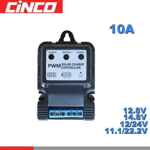 10A 11.1V 22.2V 12.8V 14.8V 24V 12V Solar Charger controller PWM 10 A 18650 Li-ion Lithium LiFePO4 Battery charger Regulators PV