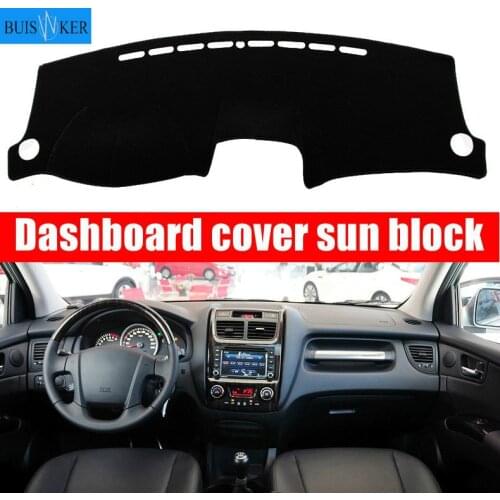 Car Dashboard Mat Cover Pad Sun Shade Instrument Protect Cover Carpet Accessories For Kia Sportage 2005 2006 2007 2008 2009 2010