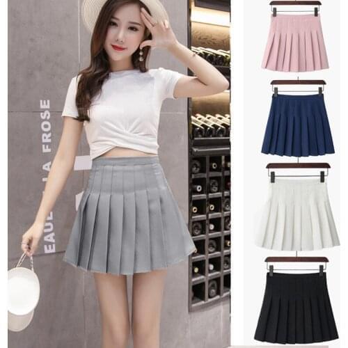 Mini Tennis Skirt Girls A Lattice Short Dress High Waist Pleated Uniform With Inner Shorts Underpantes For Badminton Cheerleader