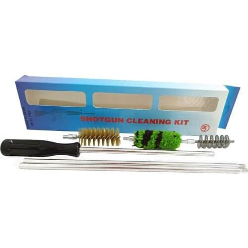 6Pcs Rod Brush Cleaning Kit Aluminum For 12 Gauge For Outdoor Gun Hunting Shotgun Rifle