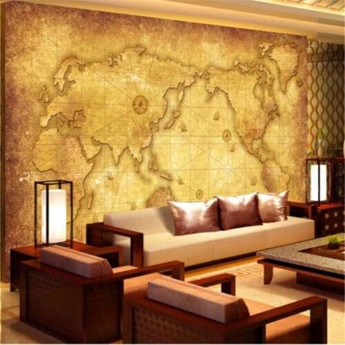 Mural papier peint wallpaper for walls 3 d Custom wallpaper World map chart wall papers home decor papel parede tapety