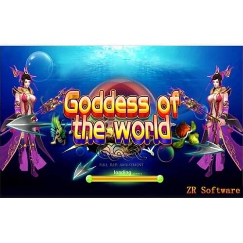 Goddess of The World Arcade Skilled Fish Table Game Fishing Game Software, Shooting Fish Game Table For Sale