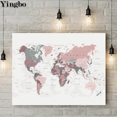 New Pink Hunter Green World diamond embroidery picture of rhinestone mosaic painting diy 5D diamond painting cartoon room decor