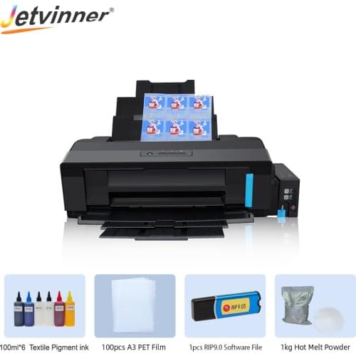 Jetvinner A3 DTF Printer Direct TransferDTF Film With PET Film DTF Ink DTF Powder Heat Transfer PET Film For Epson L1800 Printer