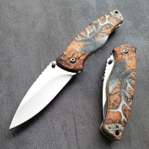 Free shipping 3D deer folding Knife high hardness sharp Blade Tactical hunting Folding Outdoor Camping Survival EDC knife