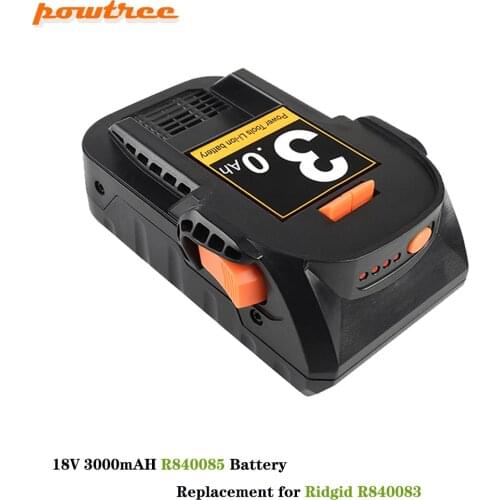18V 3000mah R840085 Replacement for Ridgid R840083 R840086 R840087 AC840085 GIDDS2-3554606 Cordless Drill Power Tool Battery