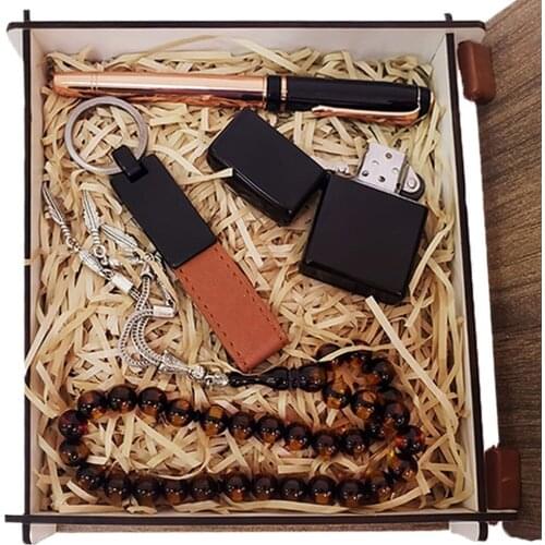 Male special Pen lighter Keychain And Rosary Set