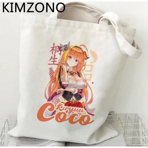 Hololive shopping bag tote shopper cotton jute bag bolso bolsa bag reciclaje sac cabas reusable sacola sac tissu