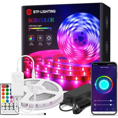 Wifi APP LED Light Strip Kit with IR 28 Keys DIY Color 5050 2835 RGB SMD Flexible Ribbon Led Strip Light 5m 10m 15m 20m Tape