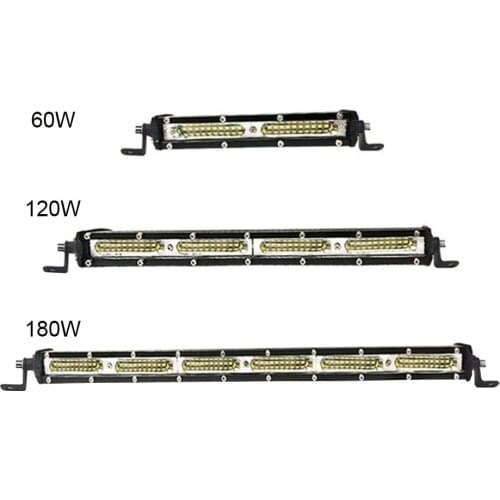 7/13/19 inch 60W/120W/180W LED Light Bar Spotlight Searchlight for Tractor Trailer Auto Car Motorcycle Ramp Lamp Worklight