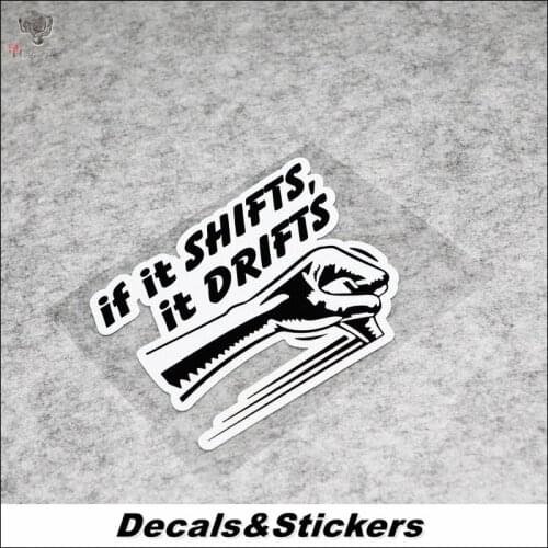 NO.L272 JDM If it SHIFTS, it DRIFTS 3M Reflective Modified Stickers Car Glass Waterproof Decals Racing Motorcycle