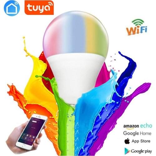 Tuya app WiFi Smart Light Bulb switch Dimmable, Multicolor, Wake-Up Lights, No Hub Required, Compatible with Alexa/google home