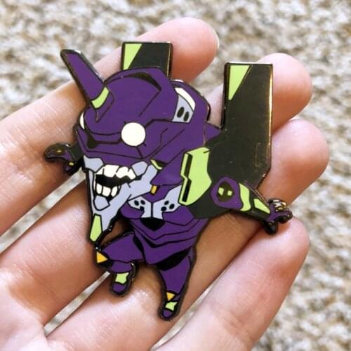 Unit-01 Enamel Brooch Pin Backpack Hat Bag Lapel Pins Badges Women Mens Fashion Jewelry Accessories