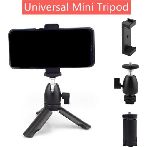 Universal Mini Tripod Stand 1/4'' For phone Holder Action Camera Handheld PTZ Holder Monopod For iPhone/Xiaomi/DJI/insta360