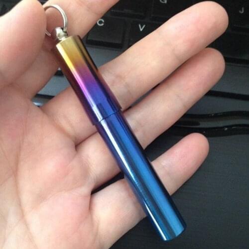 Titanium Alloy Seals Waterproof Toothpick-holder Toothpick Canister Bottle EDC Outdoor Tool