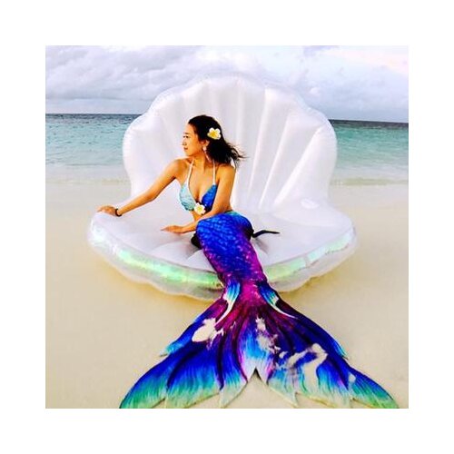Water inflatable shell floating row floating bed mount swimming ring with blower Brand new