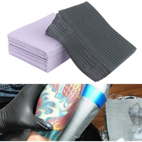 25Pcs Waterproof Disposable Tattoo Clean Pad Paper Tablecloths Mat Double Layer Sheets Tattoo Accessories