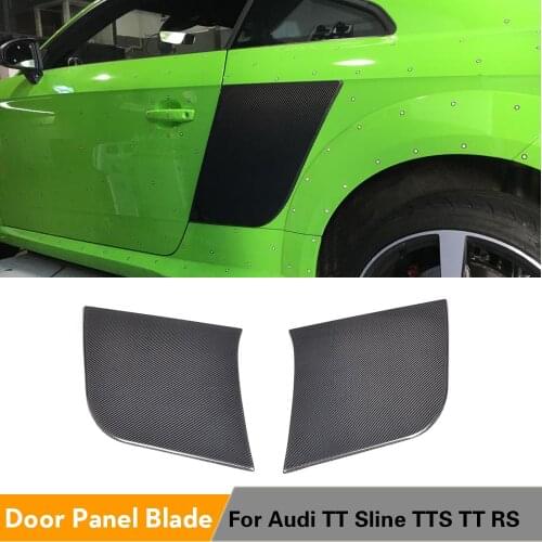 2PCS Carbon Fiber Rear Side Guard Boards for Audi TT MK3 Type 8S TTS TTRS TT SLINE Coupe 2-Door 2015 - 2017 Door Panel Blade